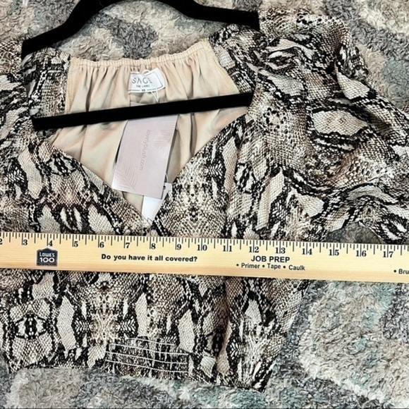 Sage the Label womens XS leopard print short sleeve crop top - Picture 7 of 8